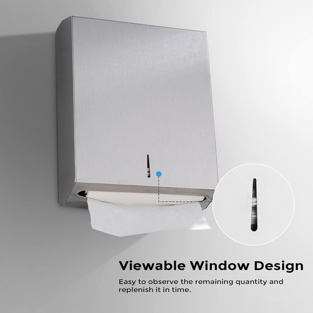 Dispensador Papel Metal Plateado