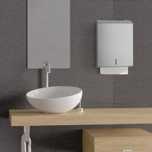 Dispensador Papel Metal Plateado