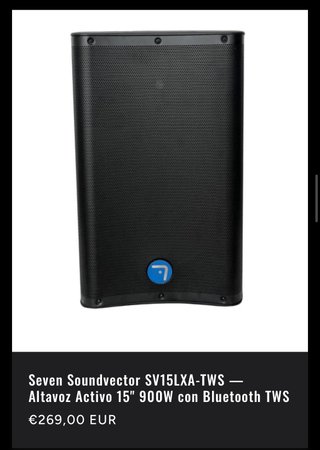 Altavoz Activo Seven Soundvector 15 900W