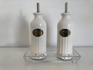 Juego Aceitera y Vinagrera Vintage Cerámica