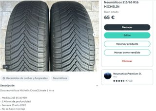 Neumáticos Michelin CrossClimate 2 215/65 R16