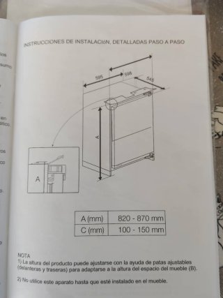 Congelador integrable 3 cajones
