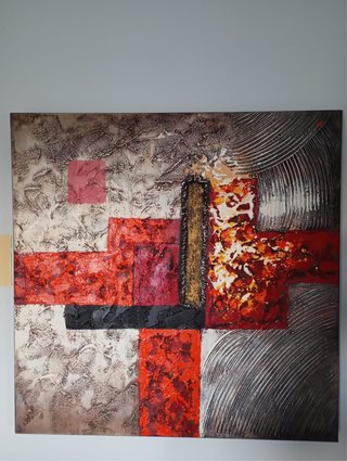 Cuadro abstracto 70x70x4