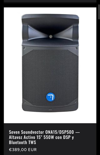 Altavoz Seven Soundvector ONA15/DSP500