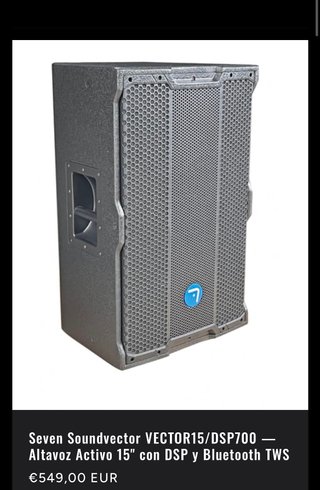 Altavoz Activo Seven Soundvector VECTOR15
