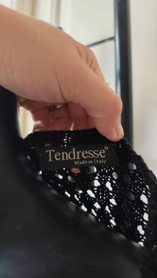 Copricostume vintage nero manica lunga