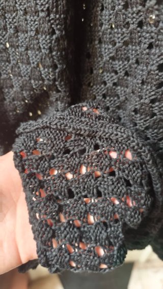 Copricostume vintage nero manica lunga