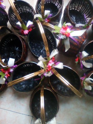 Cestas de mimbre artesanales para bodas