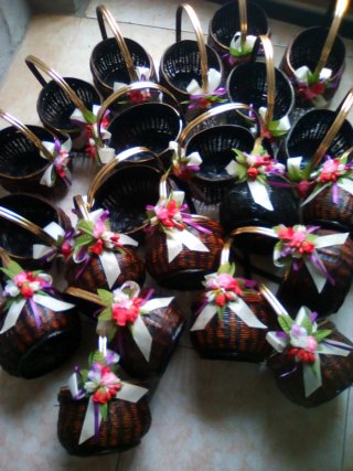 Cestas de mimbre artesanales para bodas