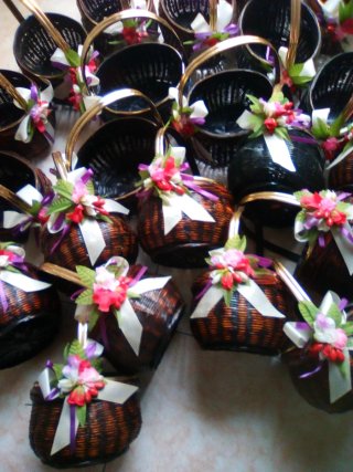 Cestas de mimbre artesanales para bodas