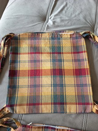 Fundas para sillas de cocina a cuadros