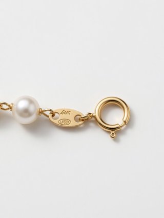 Pulsera 100% Oro 18k Comunión Perlas y Circonitas