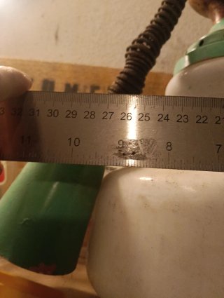 Lampadario vintage bianco e verde, lampada