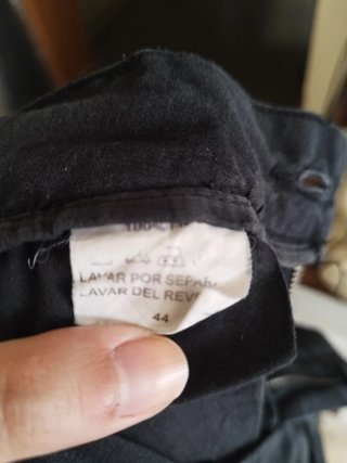 Pantalones de lino negros mujer