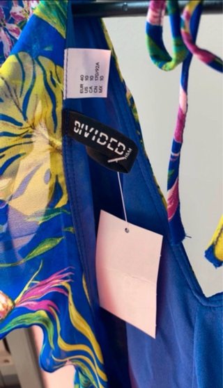 Vestido H&M floral azul