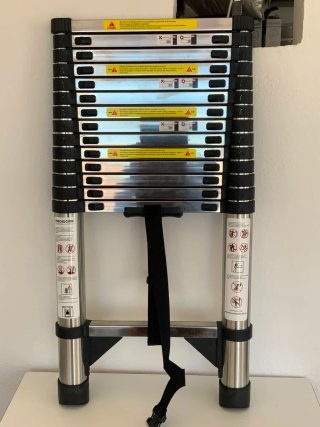 Escalera Telescópica Acero Inoxidable 4.4m