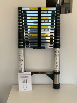 Escalera Telescópica Acero Inoxidable 4.4m
