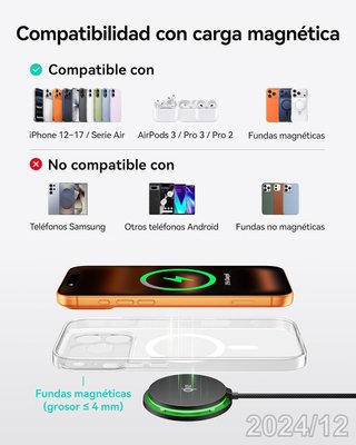 INIU Cargador MagSafe Qi2 15W iPhone Ventilador