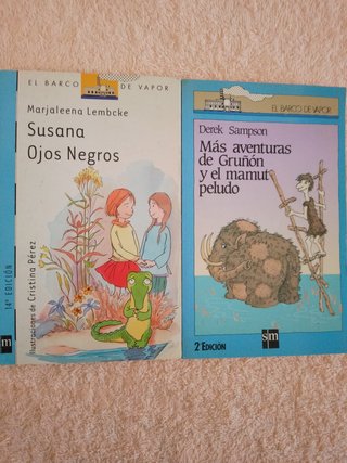 LOTE (III) DE 10 LIBROS EL BARCO DE VAPOR (azules)
