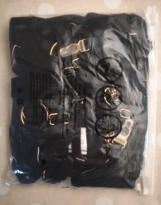 Conjunto Lencería Halter Negro y Dorado