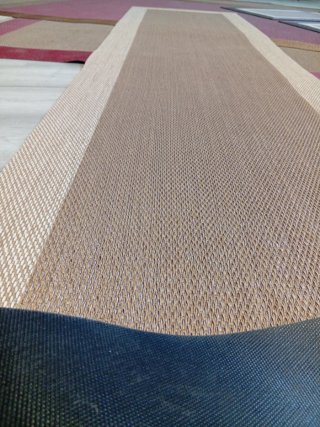Alfombra 80 x 320 Pasillo  Trenzado Beige/Marrón