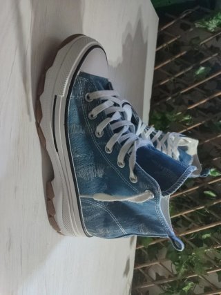 Zapatillas Lona Plataforma Mujer