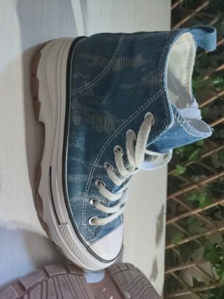 Zapatillas Lona Plataforma Mujer