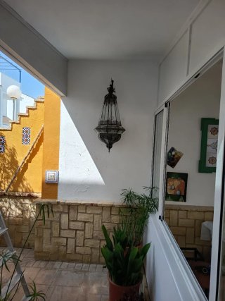 Lámpara árabe de metal y Cristal