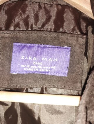 Cazadora Zara Man Ante Marrón