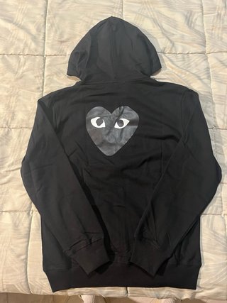 Felpa Comme des Garçons nera con cuore