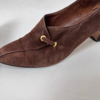 Labotine Vintage Brown Suede Pumps Heels