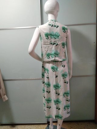 Vestido Move Munimun floral blanco y verde