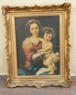 CUADRO grande Virgen y Niño