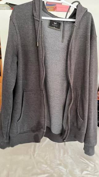 Sudadera tpt BASIC gris con cremallera