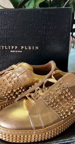 Zapatillas Philipp Plein Doradas Tachuelas