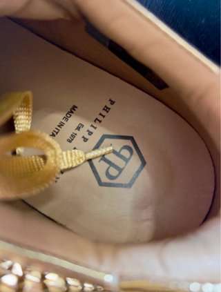Zapatillas Philipp Plein Doradas Tachuelas