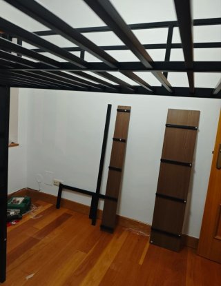 Cama alta matrimonial con escalera!