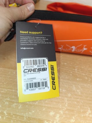 Bolsa estanca Cressi 20L naranja