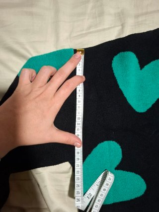 Jersey Negro Corazones Verdes Talla L