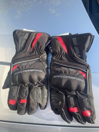 3 guantes de moto negros