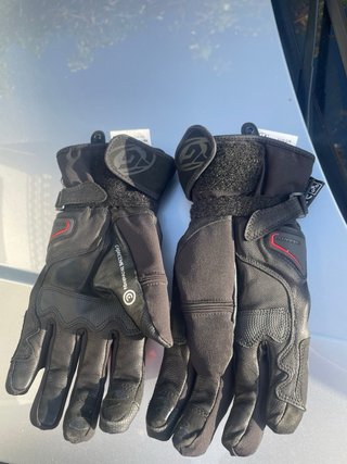 3 guantes de moto negros