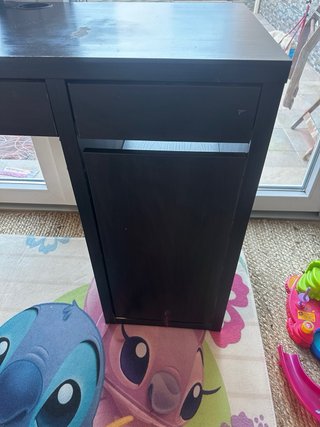 Escritorio Ikea Malm Negro con Soporte