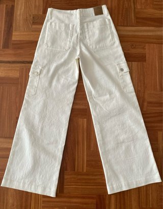 Pantalón cargo ancho blanco roto Brownie