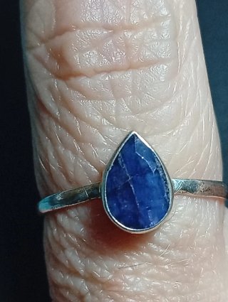 Anillo Plata Ley zafiro