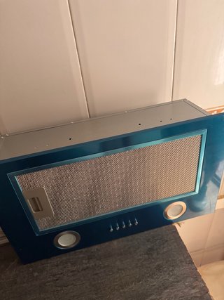 Campana extractora 60cm interior azul