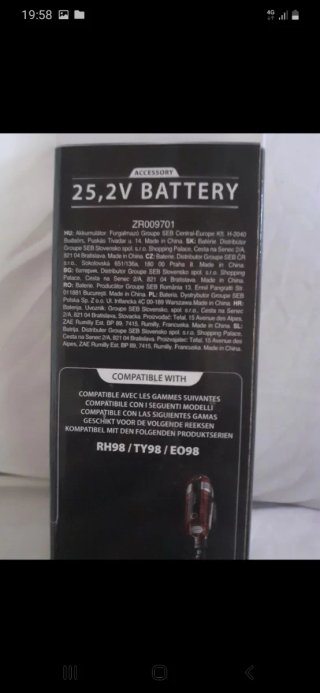Batería Rowenta 25,2V Lithium-Ion para aspiradoras
