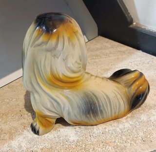 Statuina Cane Shih Tzu in ceramica Anni '70
