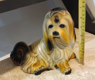Statuina Cane Shih Tzu in ceramica Anni '70