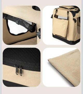 Transportín Perro Plegable Lionto 3XL Beige