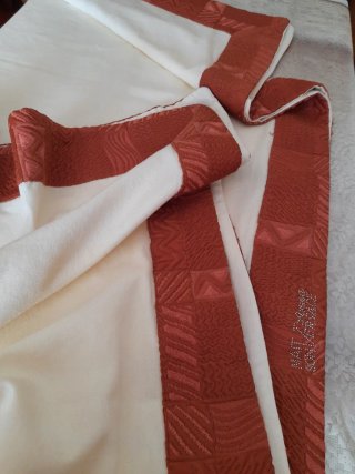 Copritavolo Versace Tela Arancione Bianco